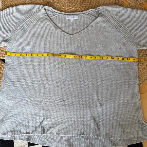 Bare Knitwear V-Neck Sweater in Light Gray - Picture 5 of 11